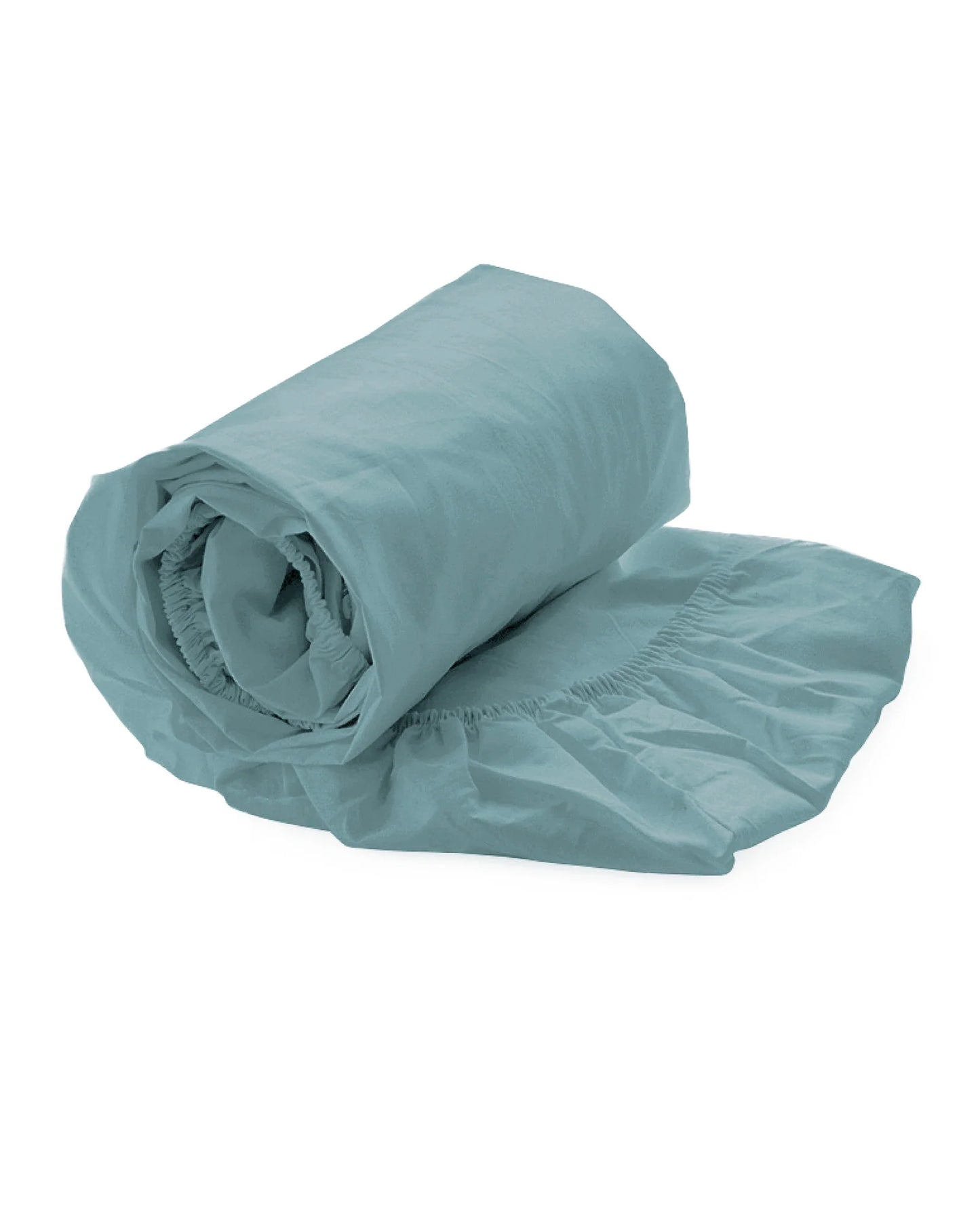 Ice Blue Fitted Sheet - 100% Cotton Satin