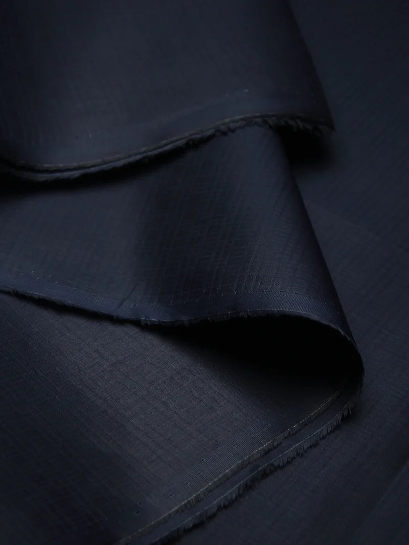 100% Cotton Unstitched Navy Blue