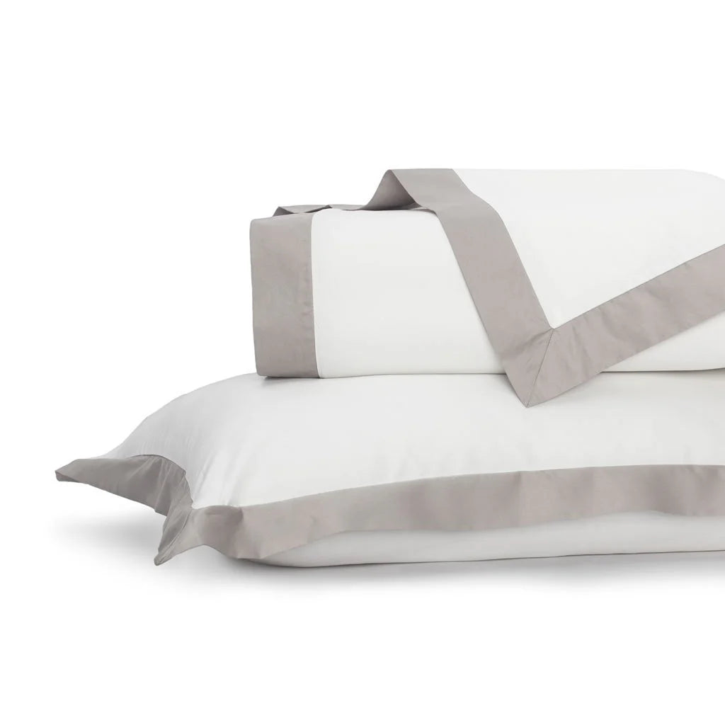 Noir Cloud Grey Line Satin Duvet Cover Set