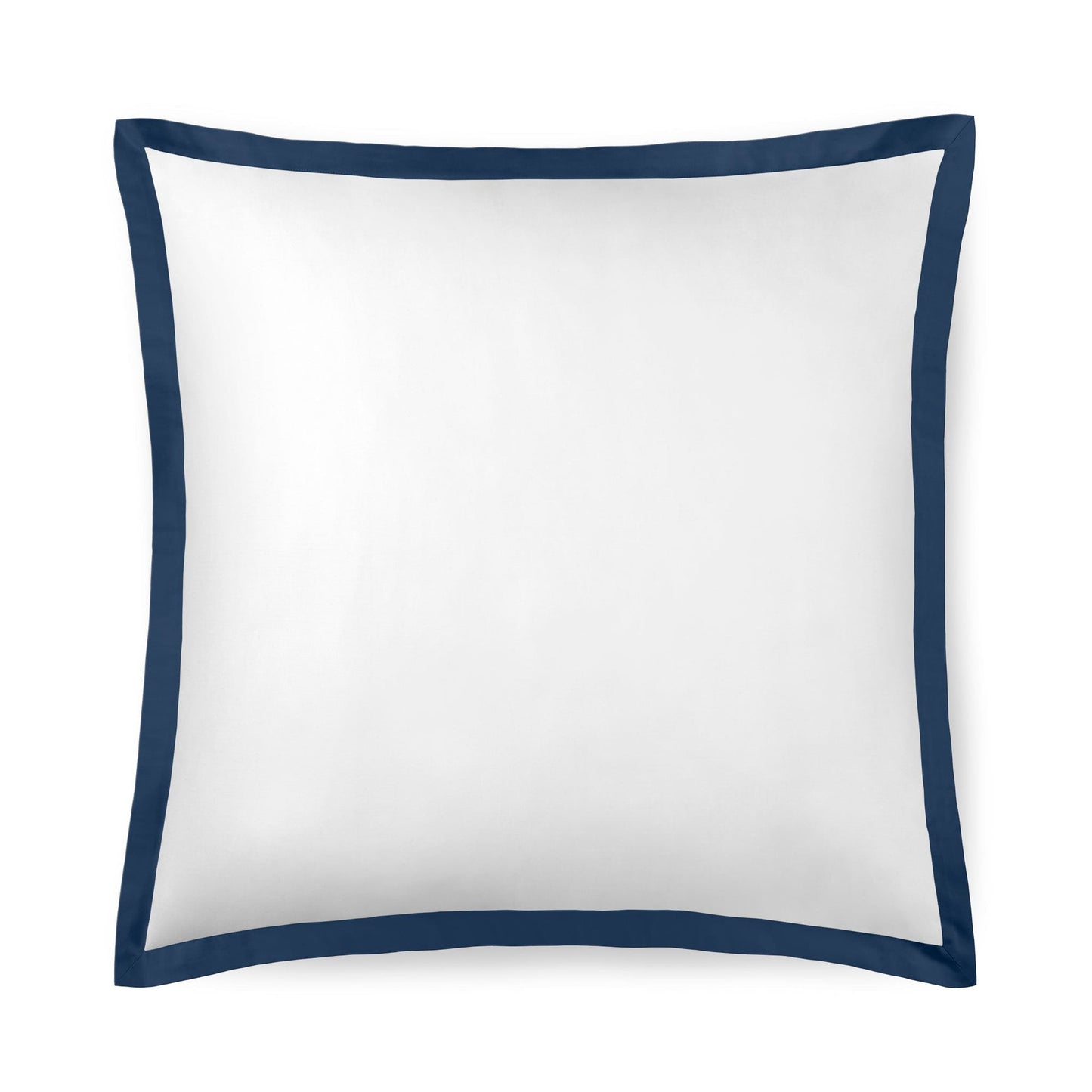 Noir Navy Blue Line Satin Euro Sham Pair
