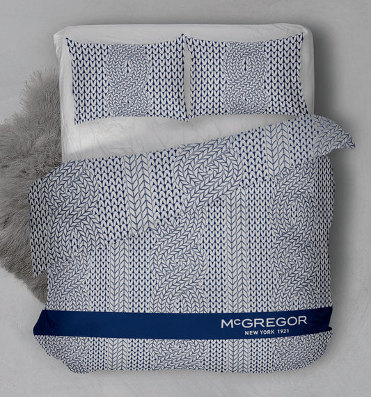 Roosevelt Blue Duvet Cover Set - 100% Cotton