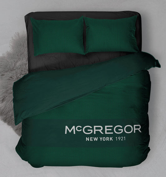 Midtown Green Duvet Cover Set - 100% Cotton