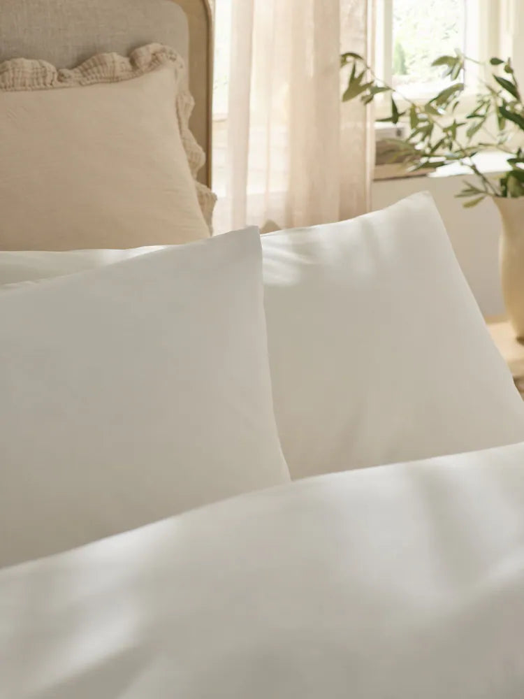 Plain Ivory Duvet Cover Set PC