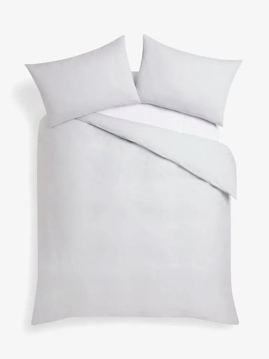 Plain Silver Duvet Cover Set PC