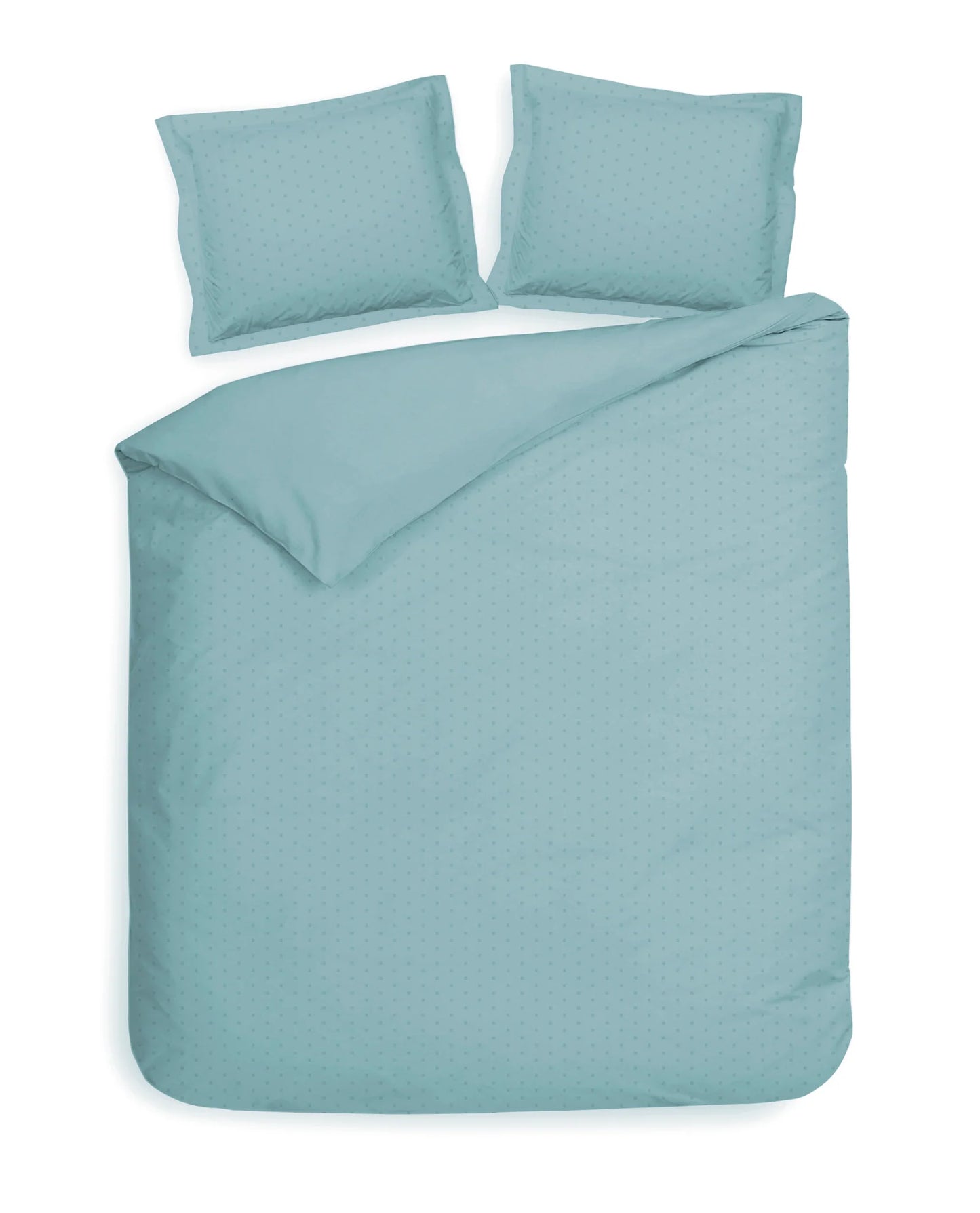 Ice Blue Dobby Satin Duvet Cover Set
