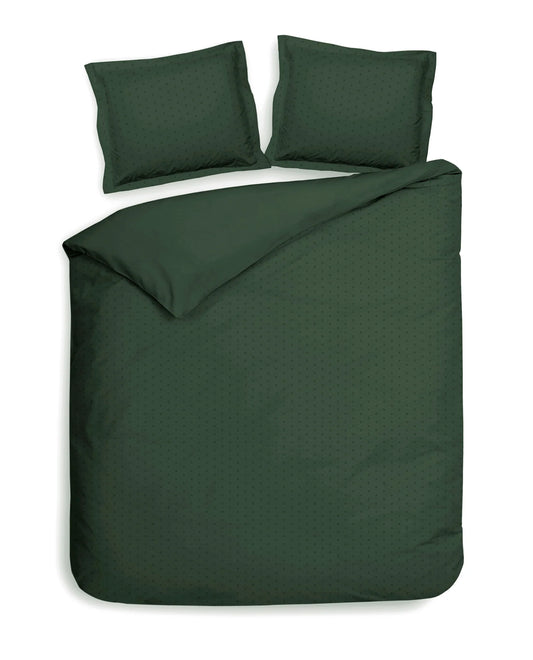Green Dobby Satin Duvet Cover Set
