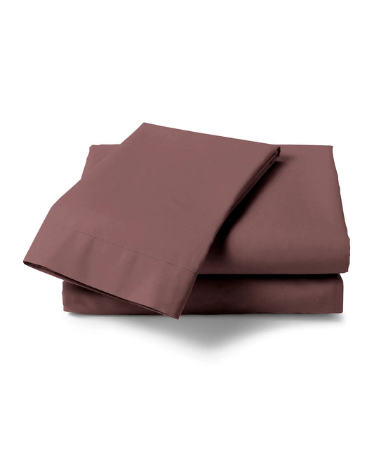 Brown Flat Sheet - 100% Cotton Satin