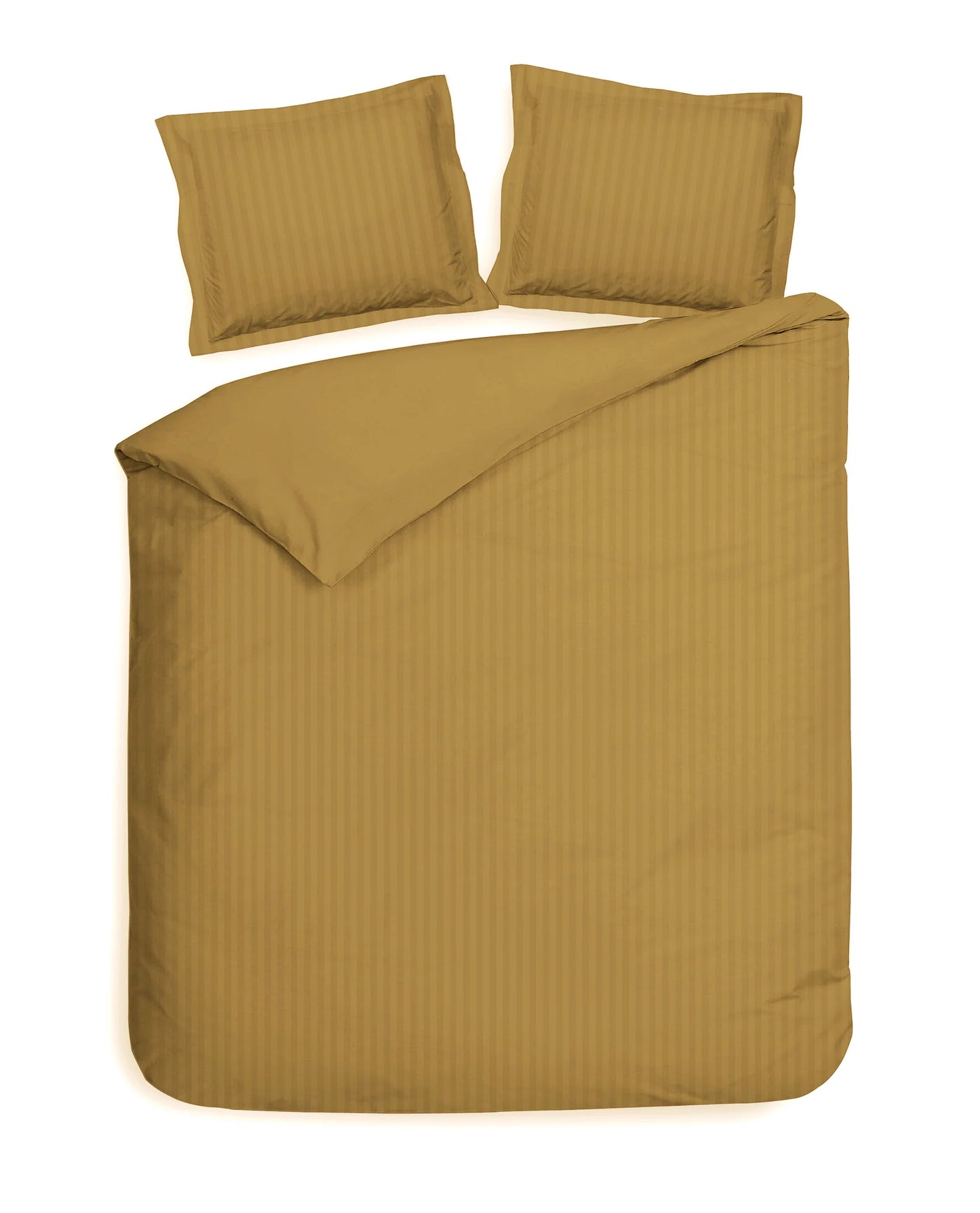 Gold Satin Stripe Duvet Cover SET