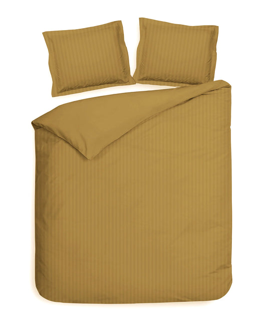 Gold Satin Stripe Duvet Cover SET