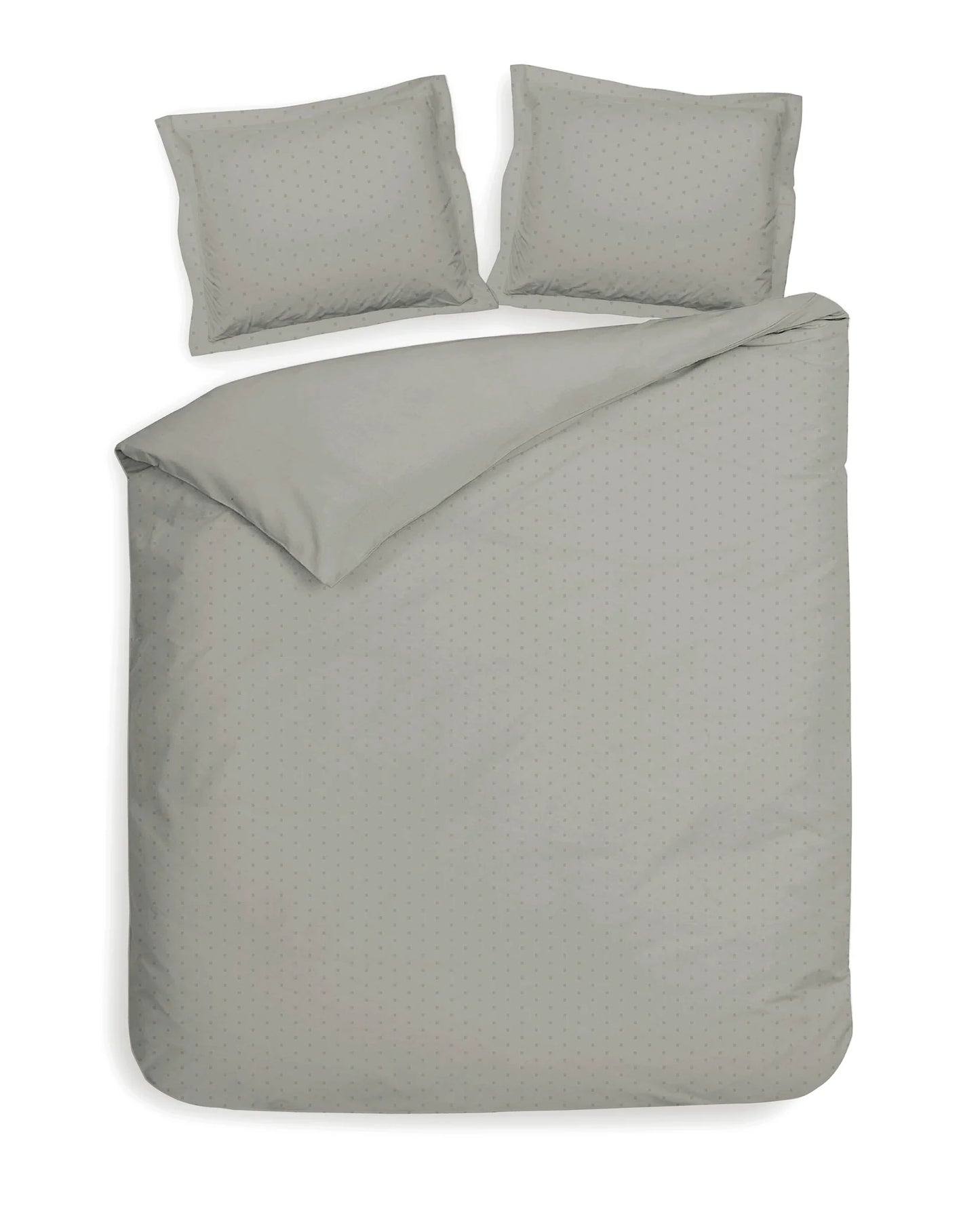 Cloud Grey Dobby Satin Duvet Cover Set