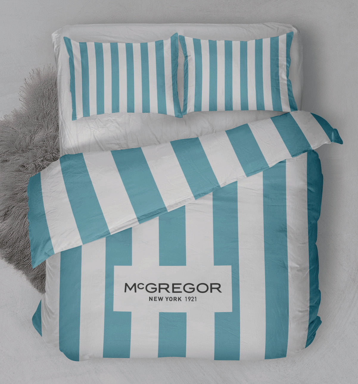 Milky Turquoise Duvet Cover Set - 100% Cotton