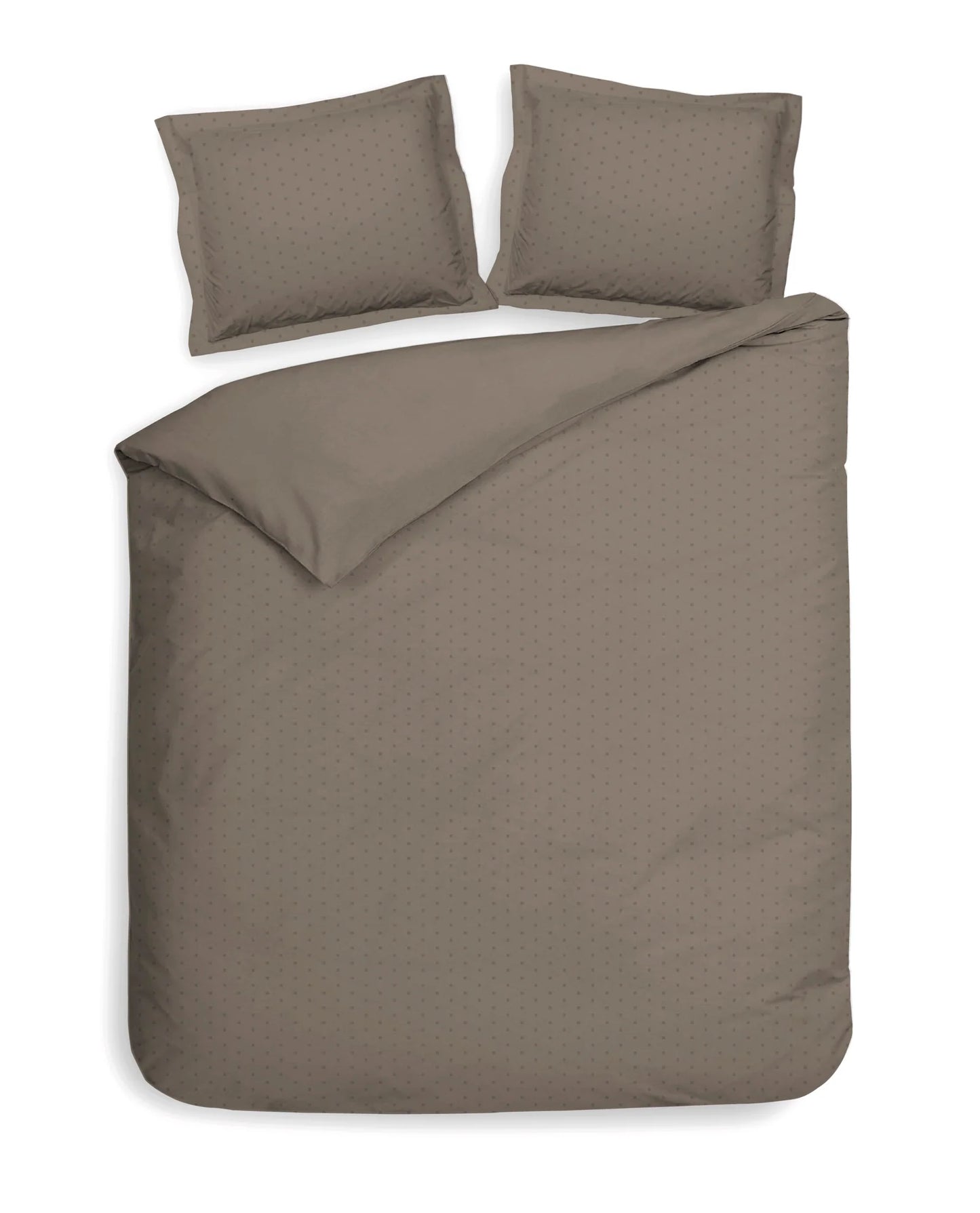 Taupe Dobby Satin Duvet Cover Set