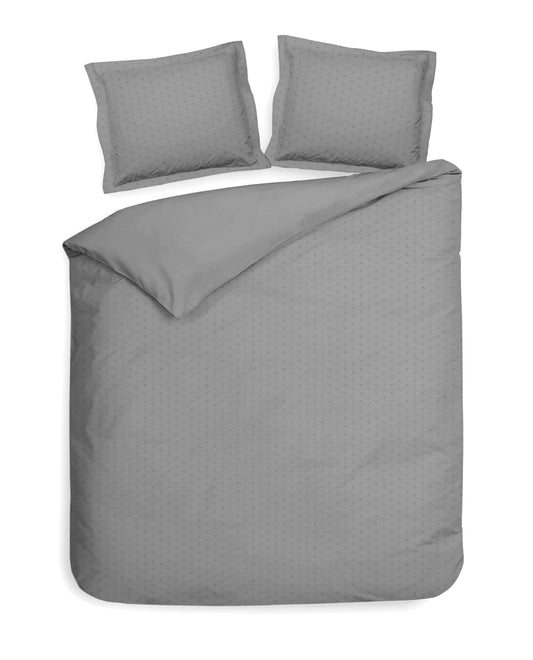 Glacier Grey Dobby Satin Duvet Cover Set