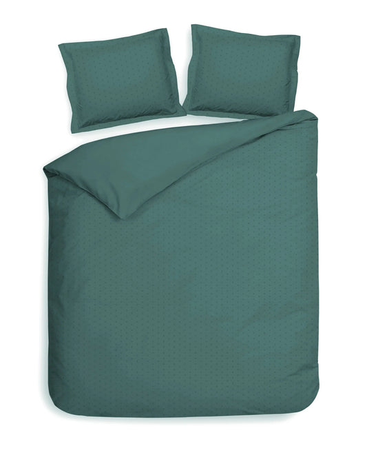 Mineral Green Dobby Satin Duvet Cover Set