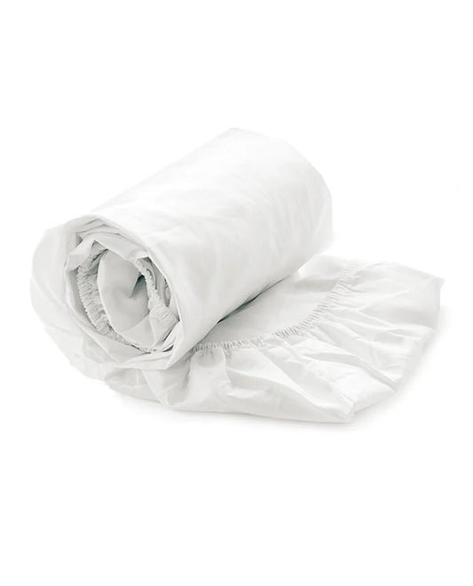White Fitted Sheet - 100% Cotton Satin