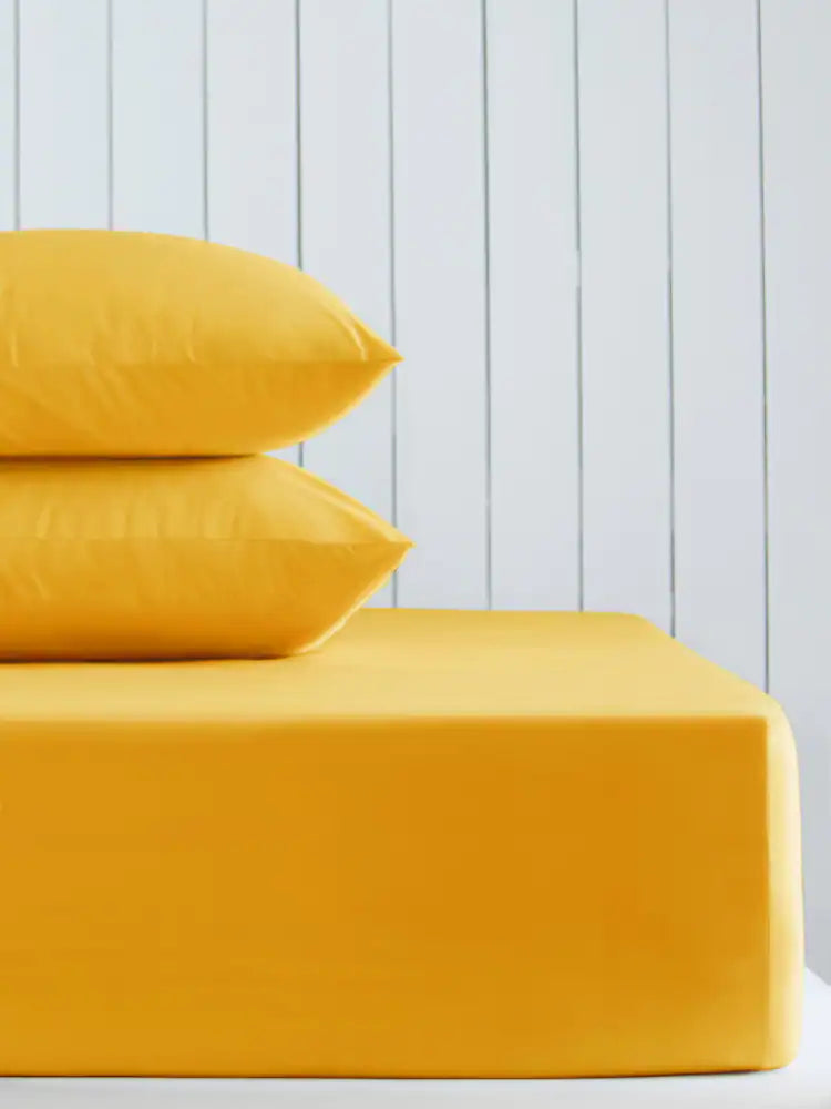 Plain Mustard Flat Sheet Set - PC