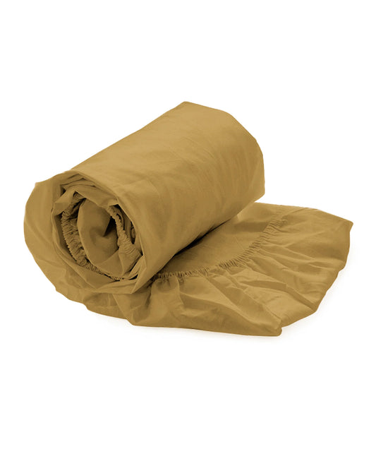 Gold Fitted Sheet - 100% Cotton Satin