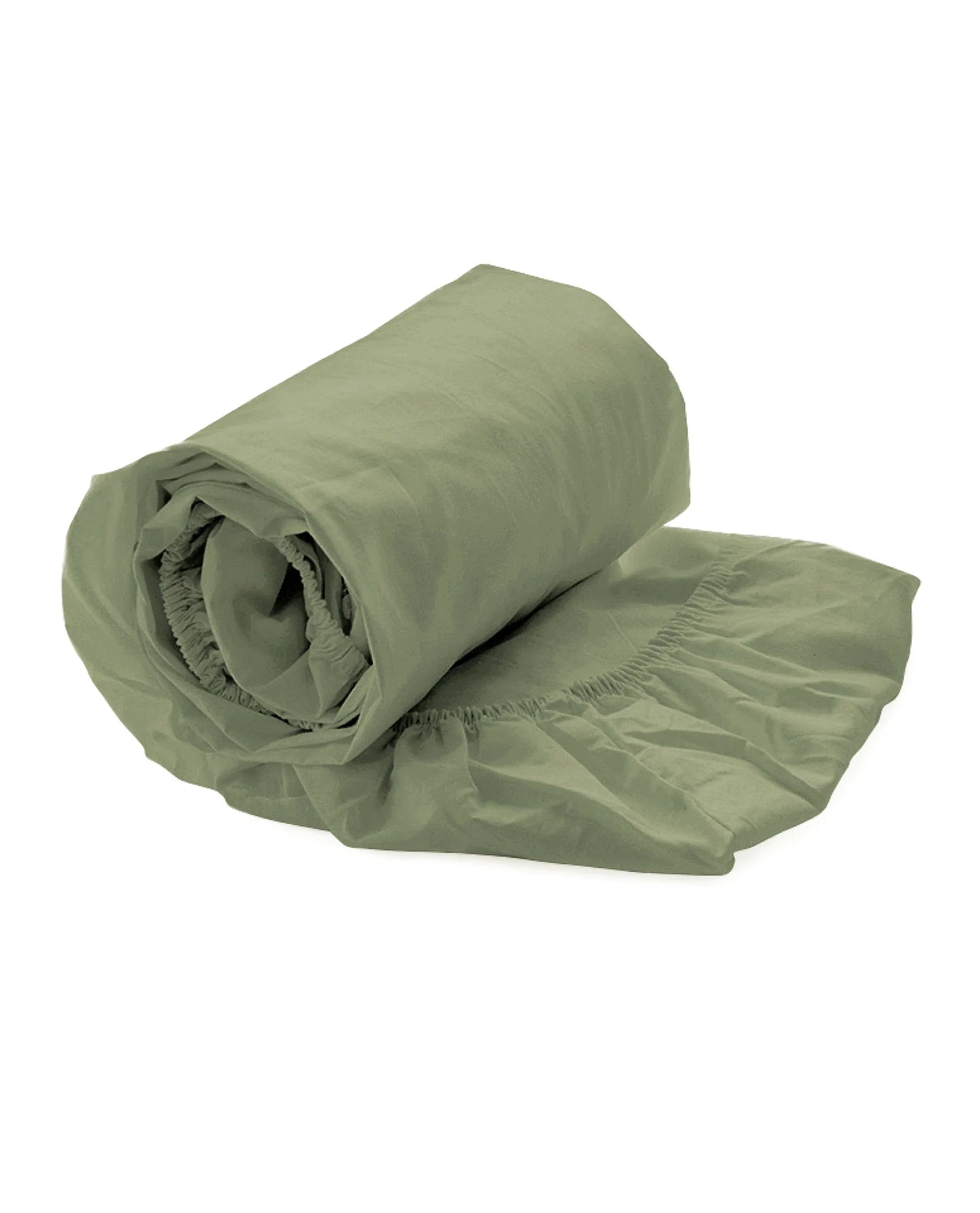 Light Green Fitted Sheet - 100% Cotton Satin