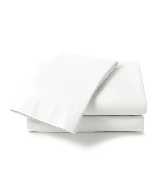 White Flat Sheet - 100% Cotton Satin