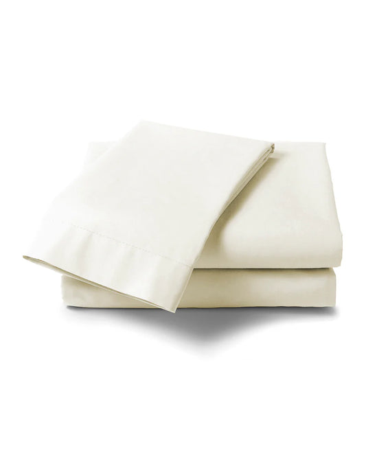 Off White Flat Sheet - 100% Cotton Satin