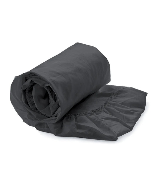 Anthracite Fitted Sheet - 100% Cotton Satin
