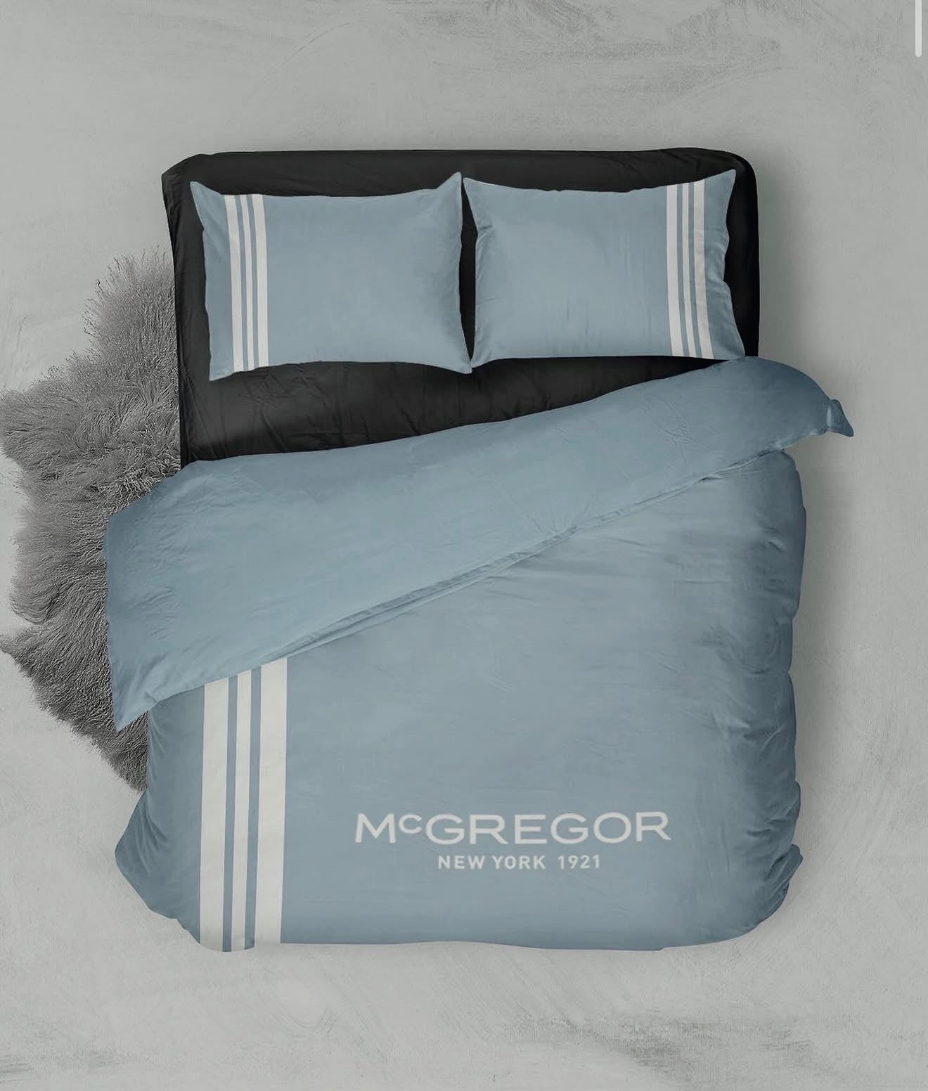 Queens Blue Duvet Cover Set - 100% Cotton