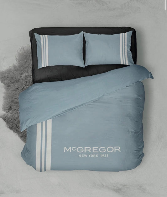 Queens Blue Duvet Cover Set - 100% Cotton