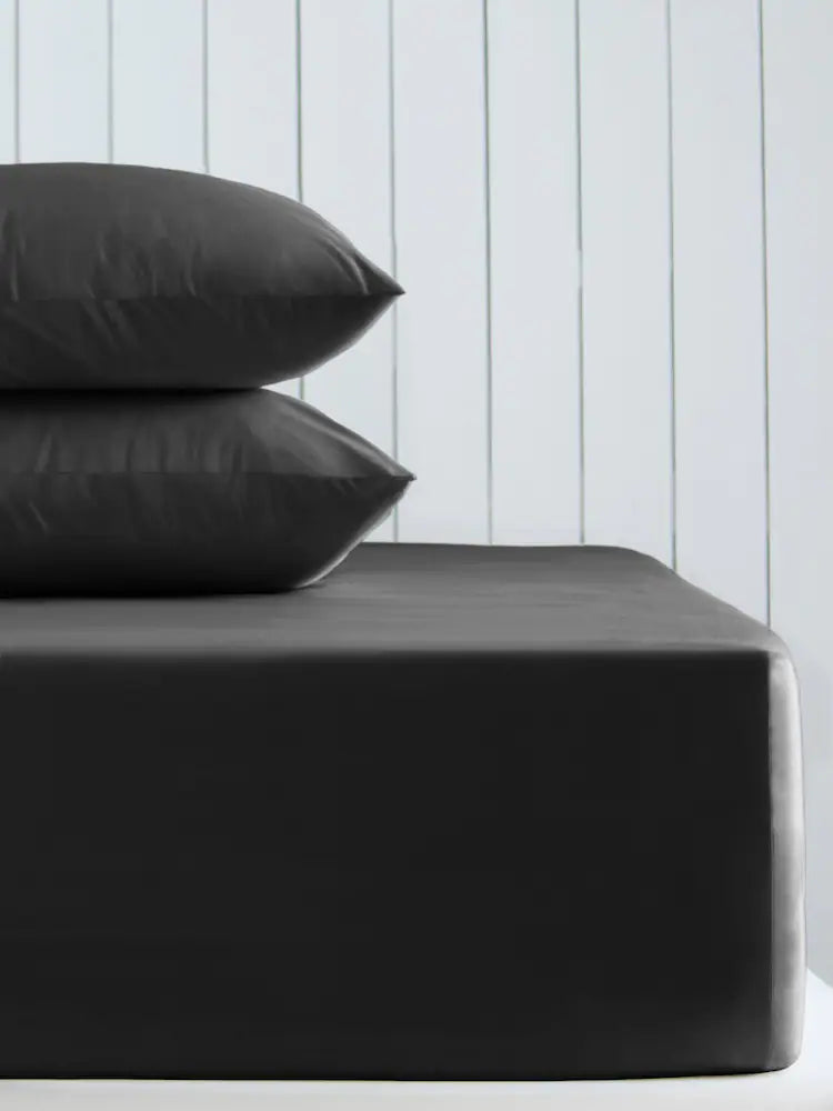 Plain Black Flat Sheet Set - PC