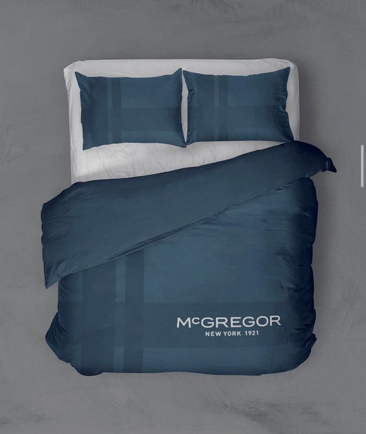 Manhattan Blue Duvet Cover Set - 100% Cotton