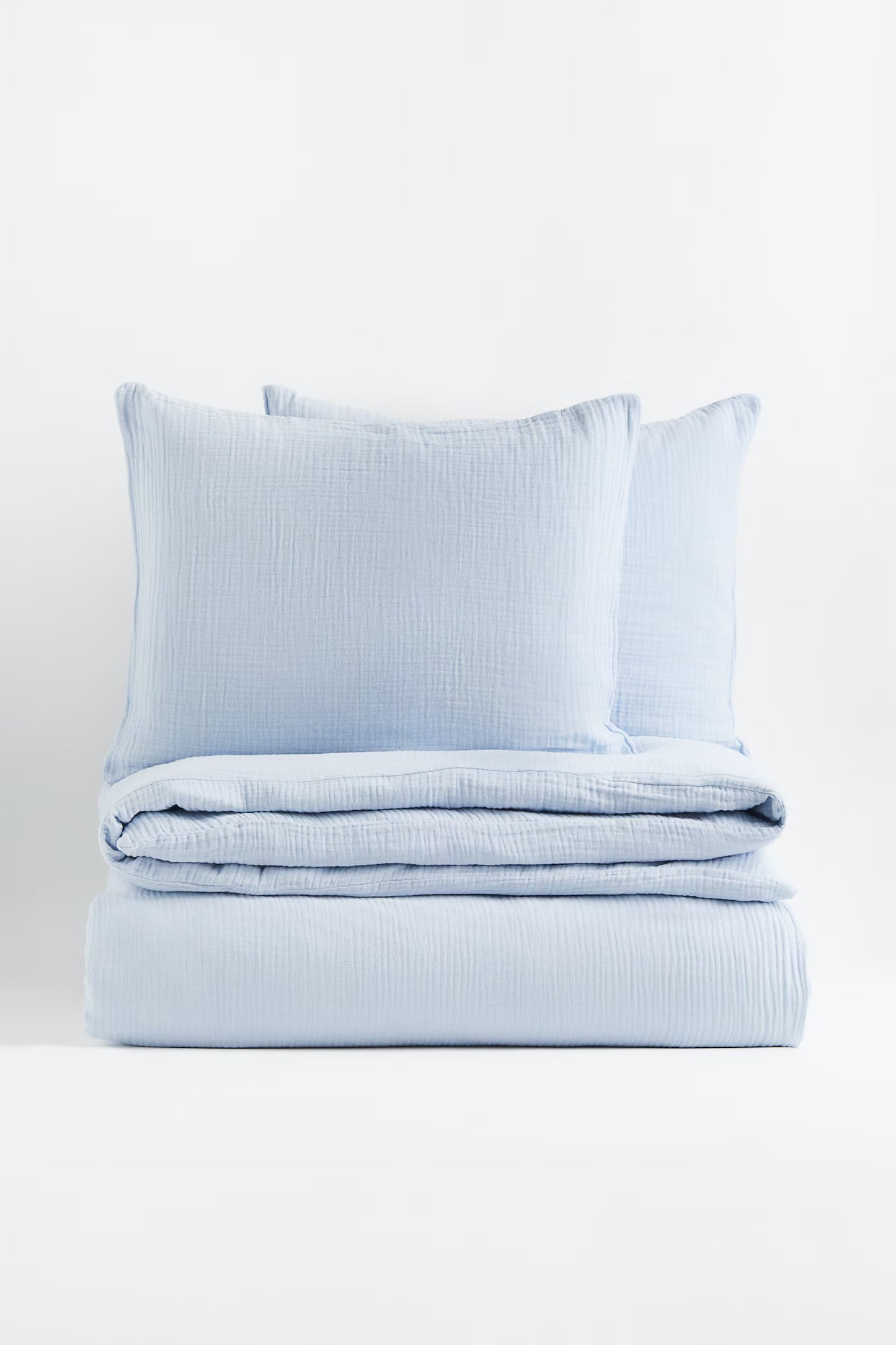 Sky Blue Premium Muslin Duvet Cover