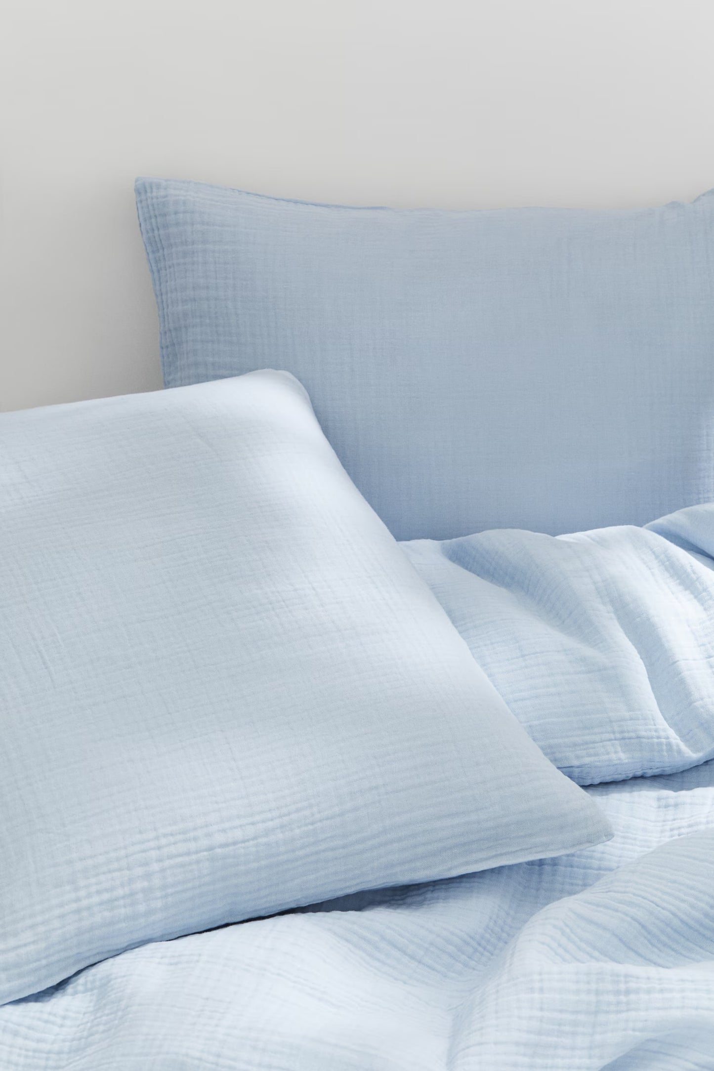 Sky Blue Premium Muslin Duvet Cover