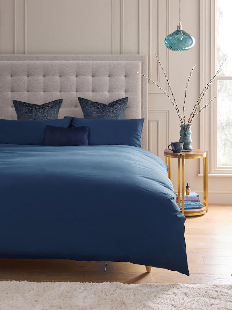 Plain Navy Blue Duvet Cover Set PC