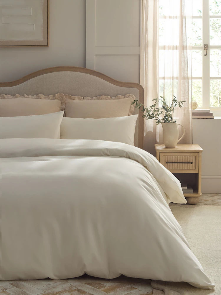 Plain Ivory Duvet Cover Set PC