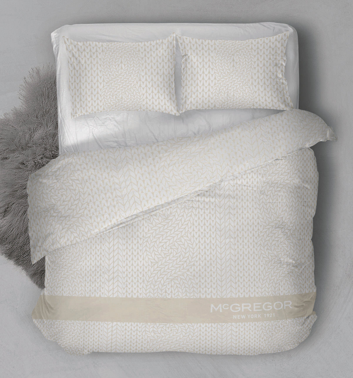 Roosevelt Cream Duvet Cover Set - 100% Cotton