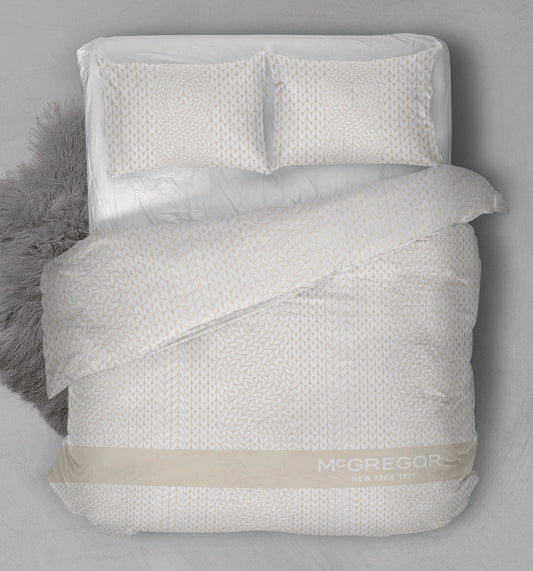 Roosevelt Cream Duvet Cover Set - 100% Cotton