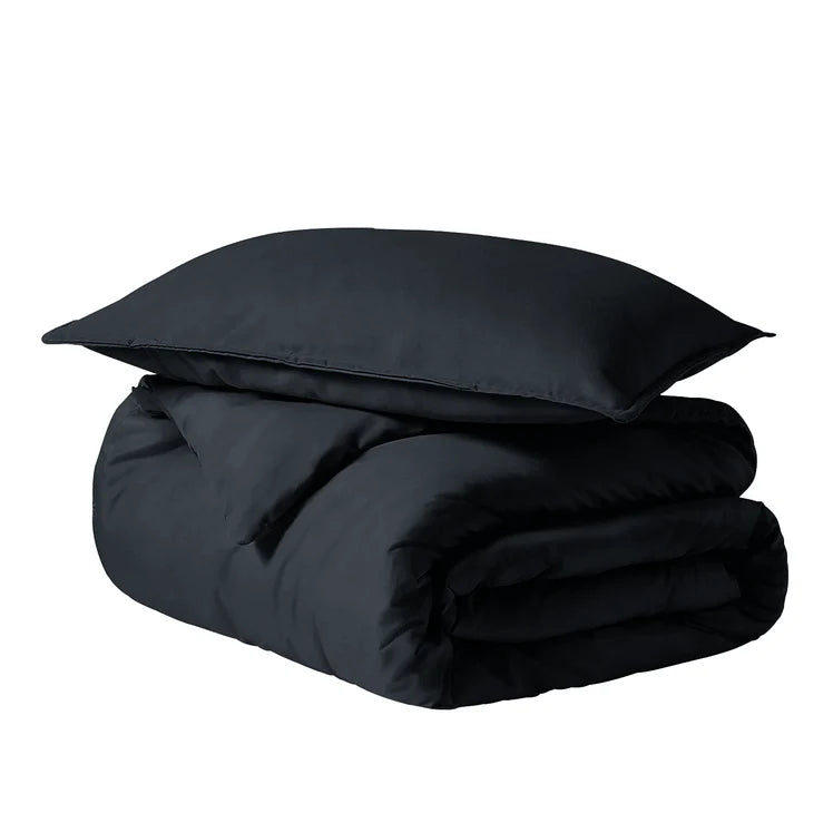 Plain Black Duvet Cover PC