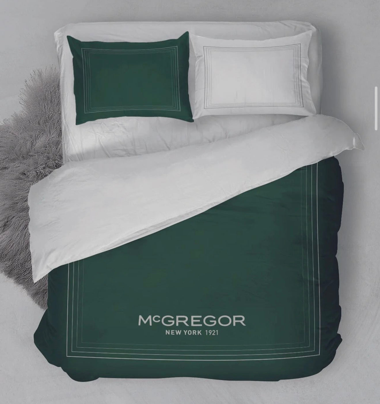 Green McGregor Stripe Duvet Cover Set - 100 % Cotton