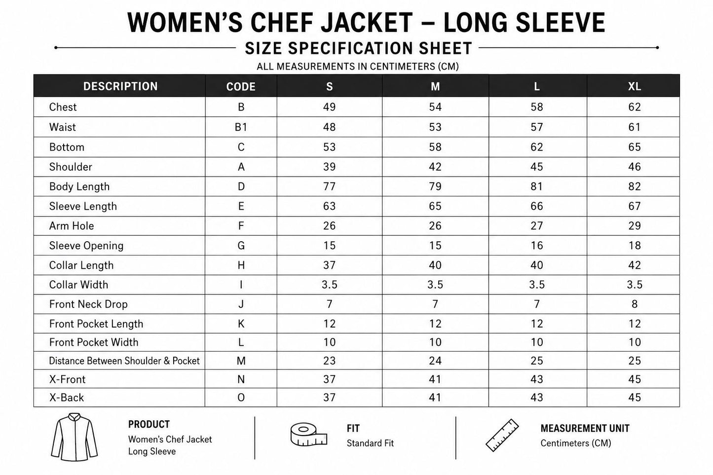Deluxe Chef Jacket Ladies