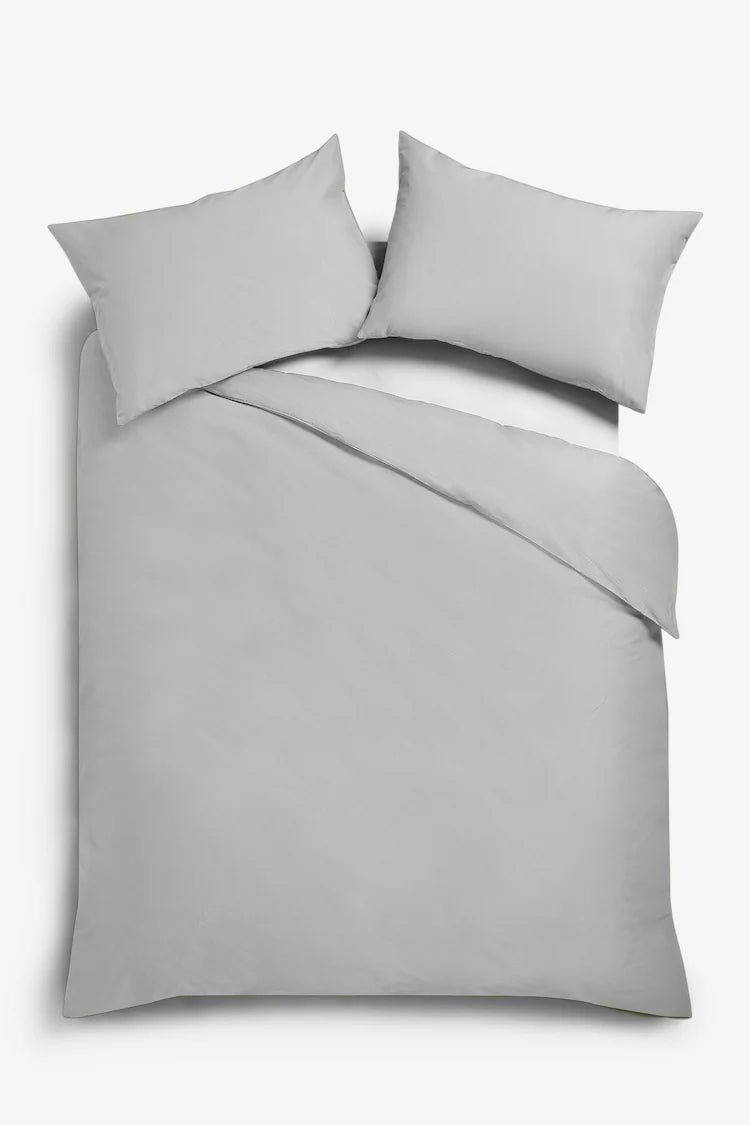 Silver Grey PC Duvet Cover Set