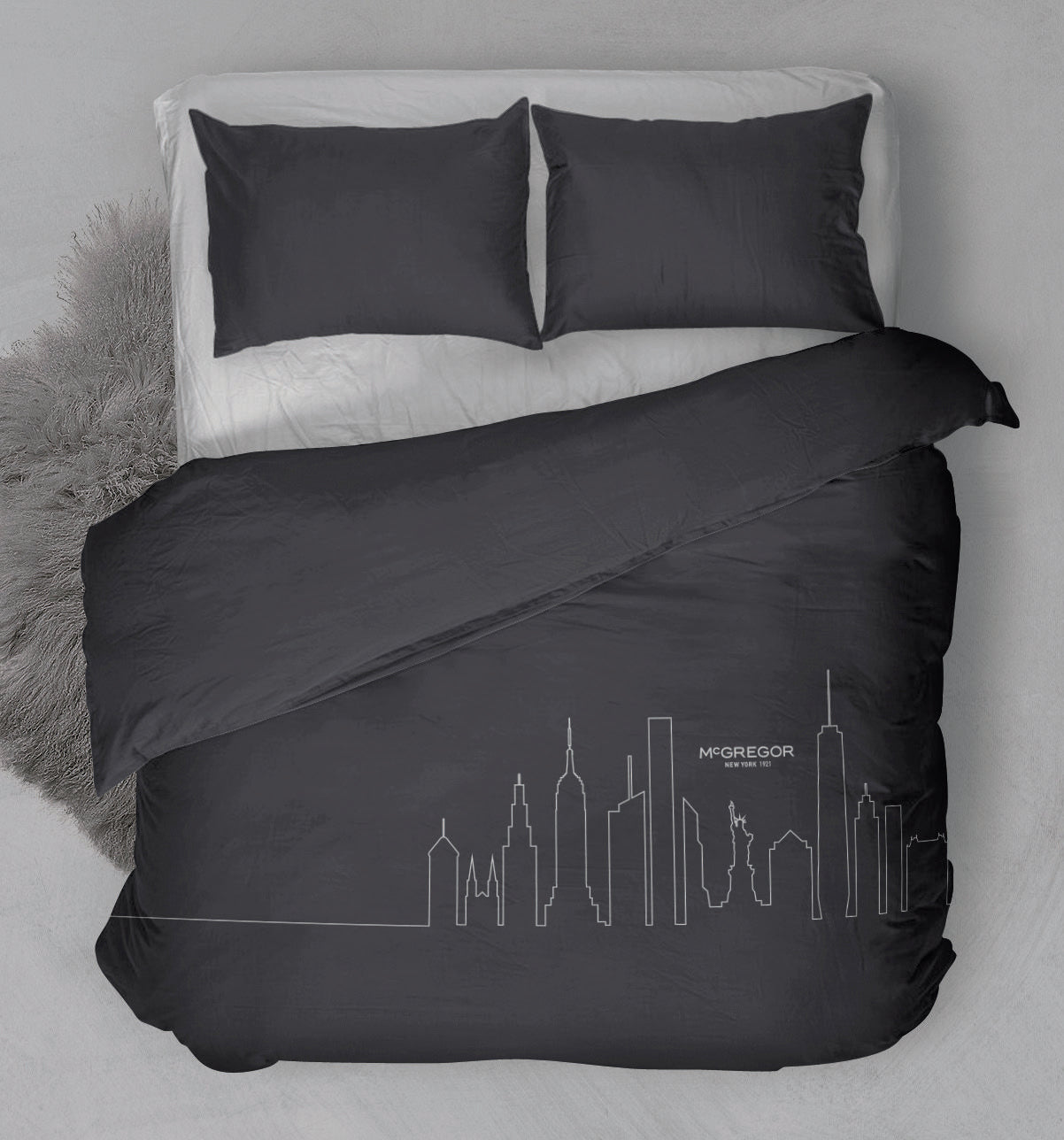 Skyline Anthracite Duvet Cover Set - PC