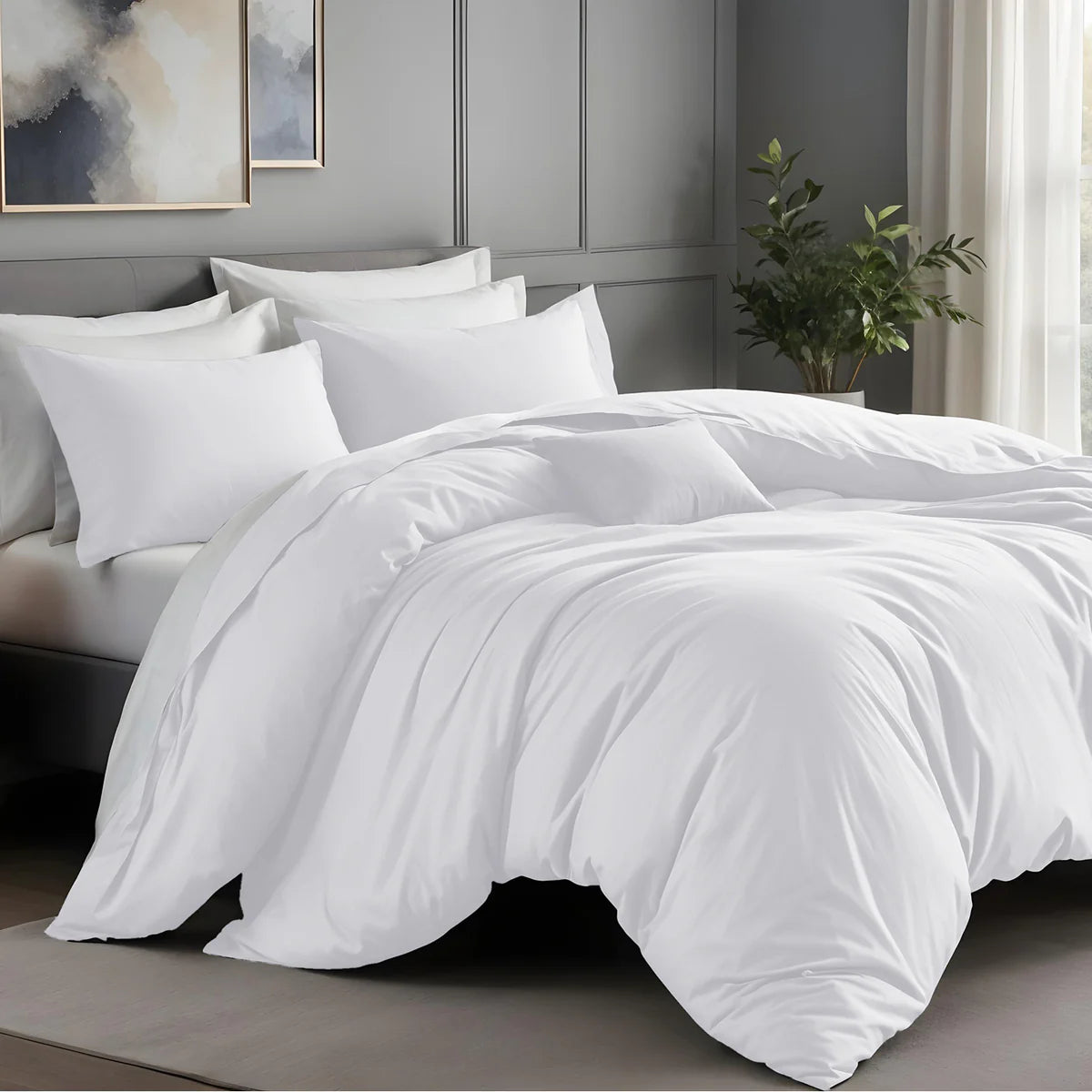 Plain White Duvet Cover PC