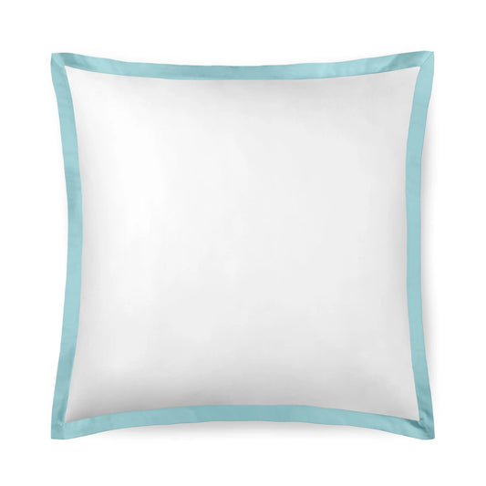 Noir Ice Blue Line Satin Euro Sham Pair