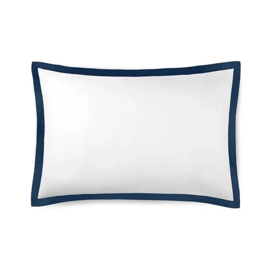 Noir Navy Blue Line Satin Pillow Case Pair