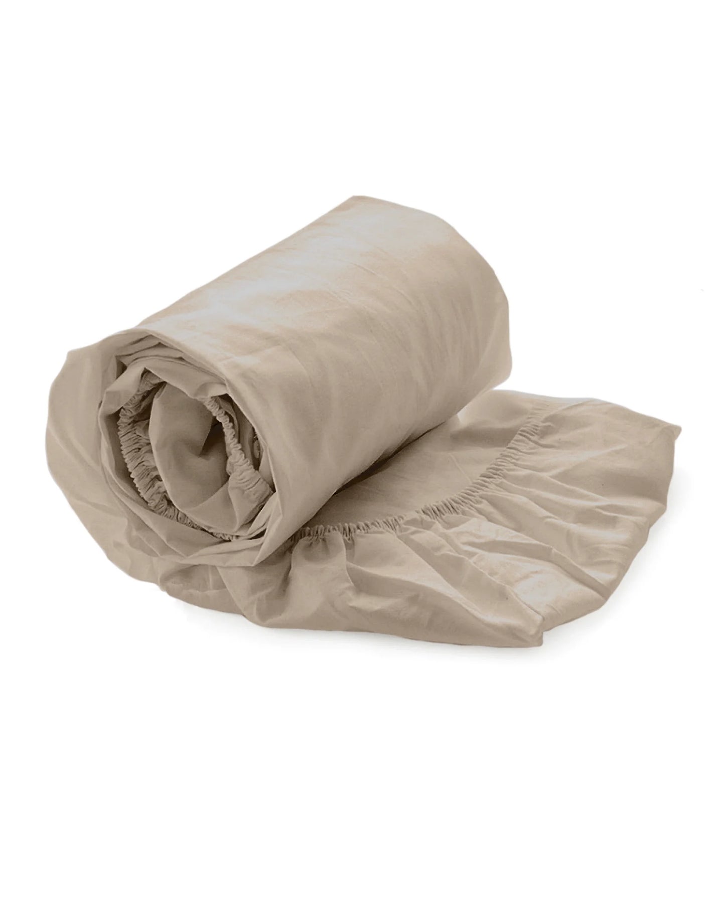 Sand Fitted Sheet - 100% Cotton Satin