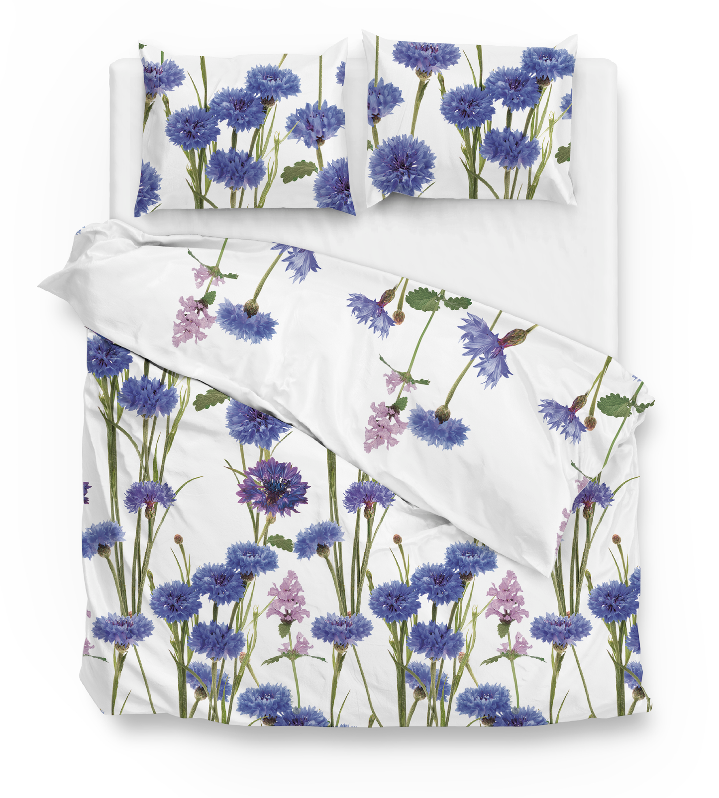 Blue Floral Duvet Cover Set